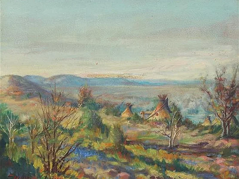 1871-Angel De Cora Dietz - Territorio Sioux, tardo pomeriggio, 1930